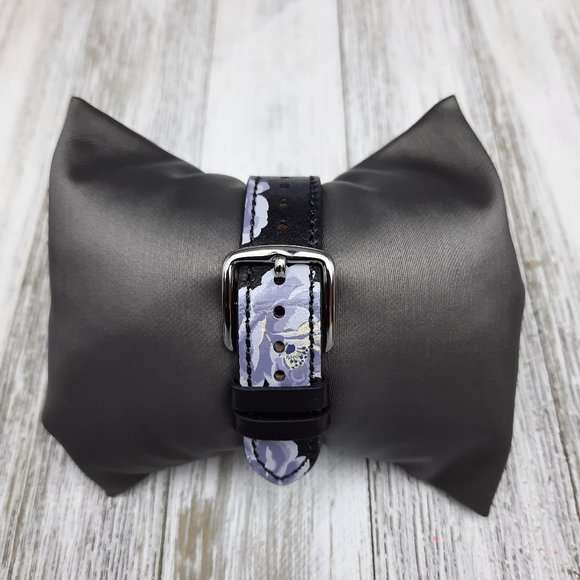 Coach Park Black Floral Print Leather Strap Watch - Picture 3 of 10